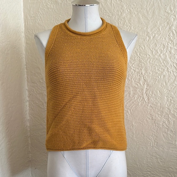 Madewell Tops - Madewell Highbury Sweater Tank Mustard Sleeveless Knit Top